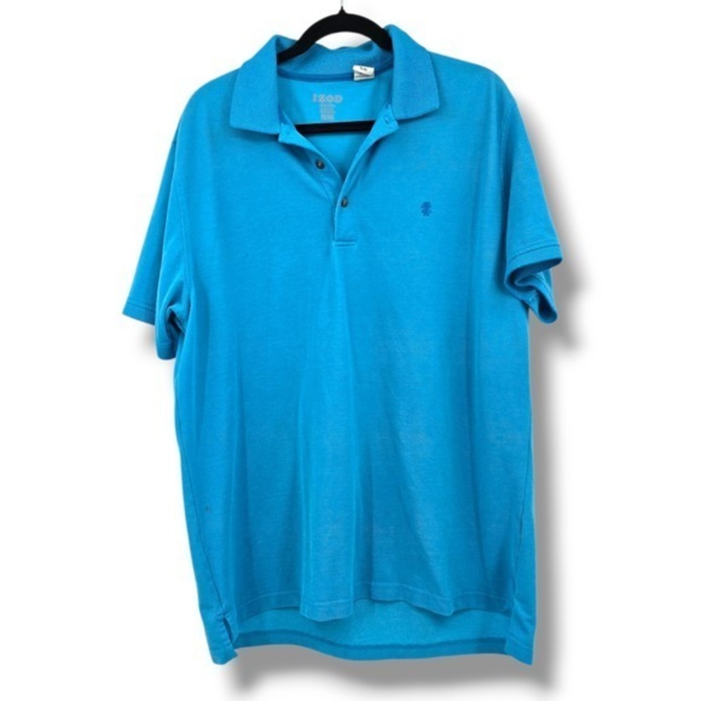 IZOD Performance Polo Shirt Mens XL Blue Short Sleeve Golf Casual